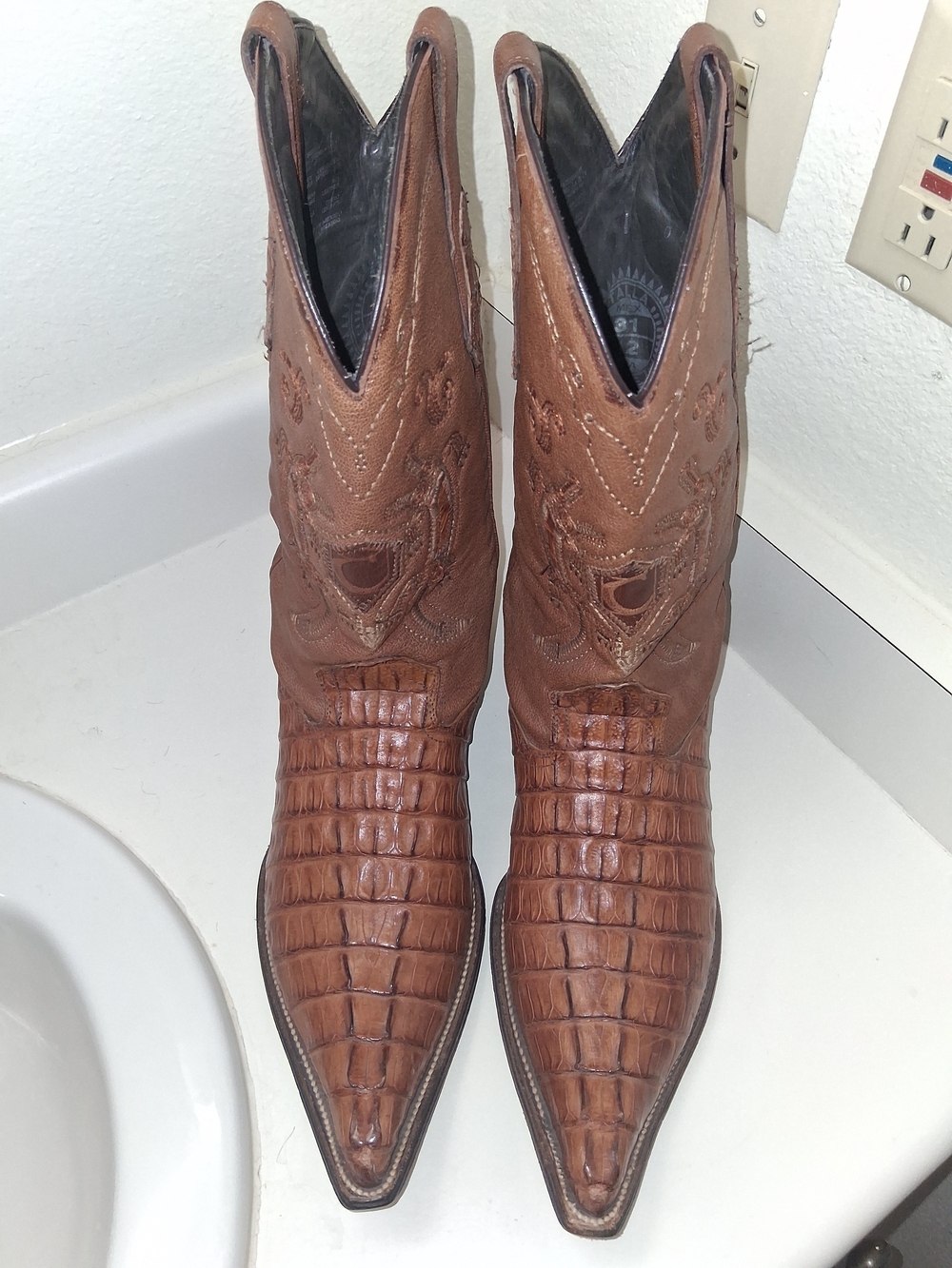Men's Brown Caymen Leather Western Boots